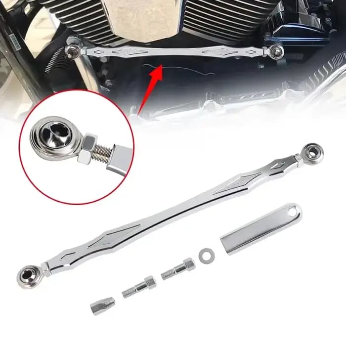 Levier de changement de vitesse chromé, 320mm, pour Harley Touring Road King Glide, Softail Fat Boy,