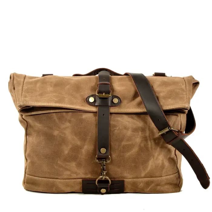 Sac à dos de moto Vintage pour hommes, toile imperméable en cuir, sac de siège arrière rétro, sacoch