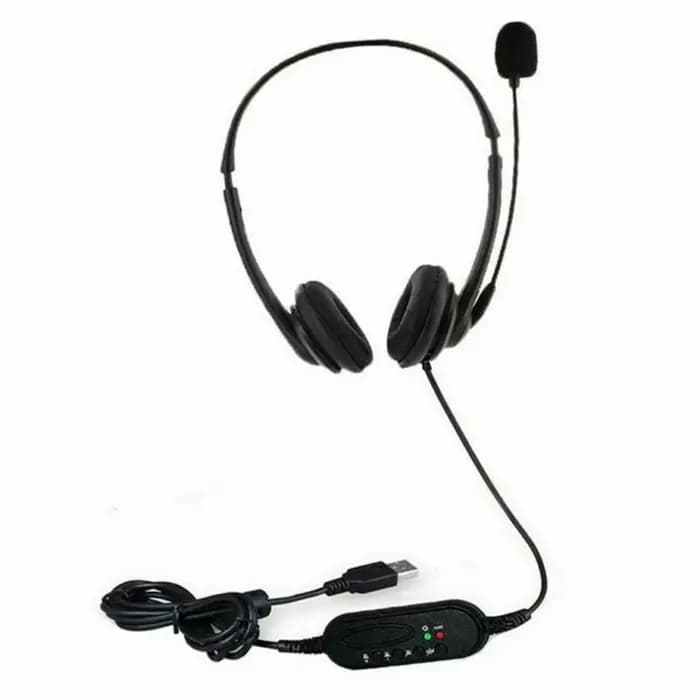 Casque d'ordinateur USB filaire sur l'oreille, pour Center d'appels, ordinateur portable, bureau, ba