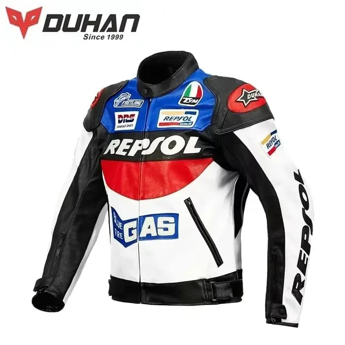 DUHAN-Veste de motocross pour homme, veste de course de moto, REPSOL, cuir PU, vestes de motocross, 