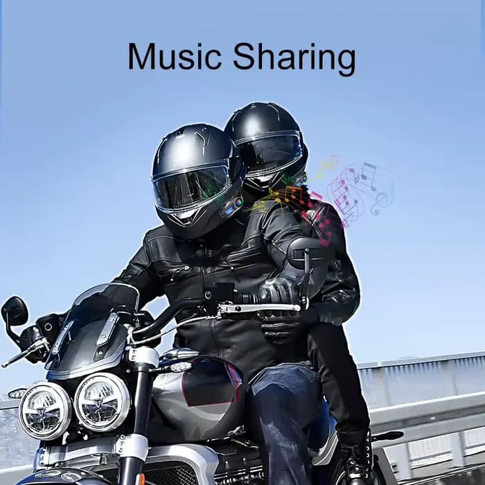 Casque de Moto sans fil Bluetooth casque Intercomunicador Moto LCD affichage FM Radio musique partag