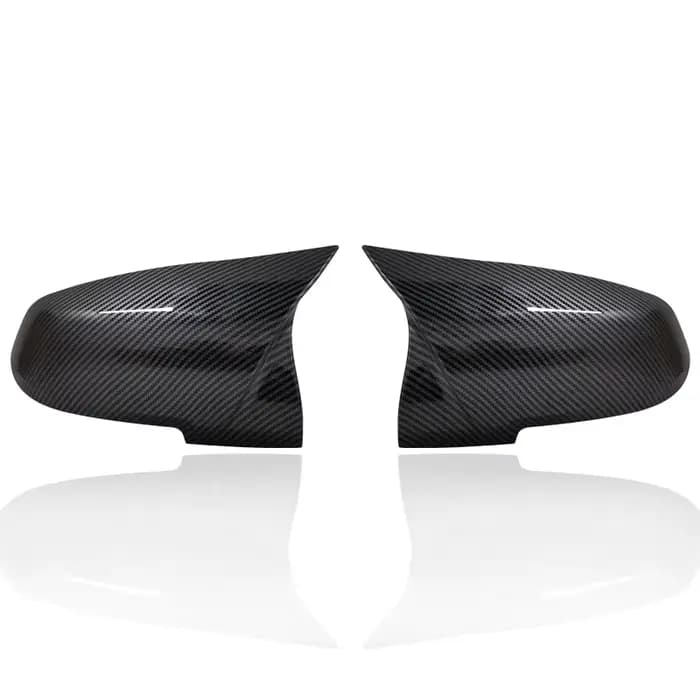 Couvercle de rétroviseur noir carbone, 2 pièces, pour BMW série 1 2 3 4 X M 220i 328i 420i F20 F21 F