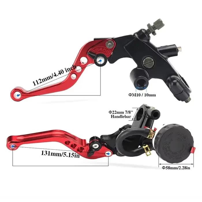 Kit universel de leviers de réservoir de maître-cylindre de frein d'embrayage réglable de moto CNC p