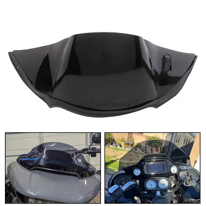 Couvercle de conduit d'air supérieur noir, accessoire de moto, couvercle de carénage en plastique AB