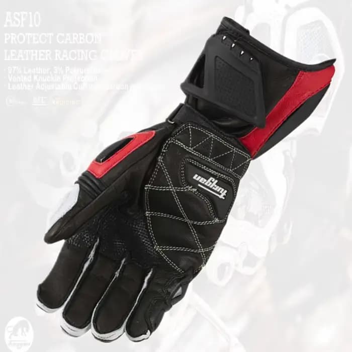 Gants de moto coupe-vent en cuir pour hommes, mitaines de motocross, protection de sécurité, écran t