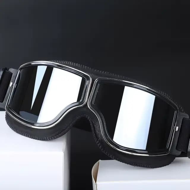 Lunettes de moto, lunettes de casque de moto coupe-vent, lunettes de soleil rétro, accessoires de mo