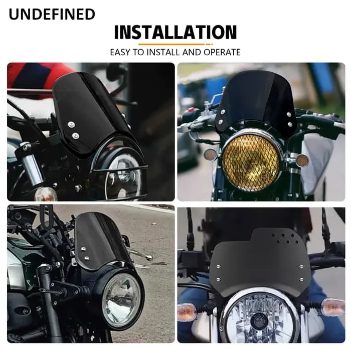 Déflecteur de vent universel pour pare-brise de moto, phare rond pour Husqvarna, Yamaha XSR, Royal E