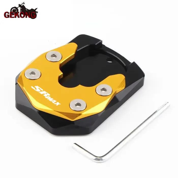 Support d'extension latéral de pied de moto CNC, plaque de support, support d'agrandissement, convie