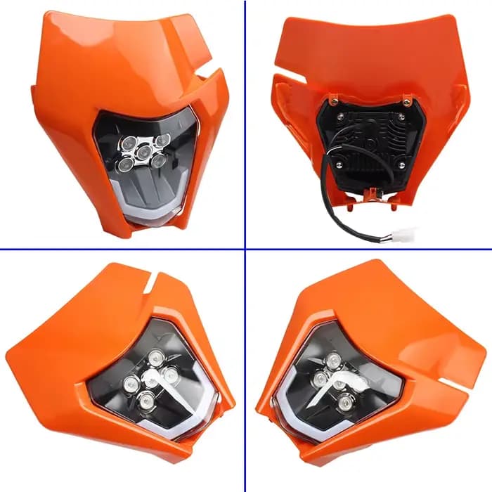 Pour KTM plaque de phare LED moto Enduro carénage EXC MX SX mèche phare pièces de vélo de saleté Sup