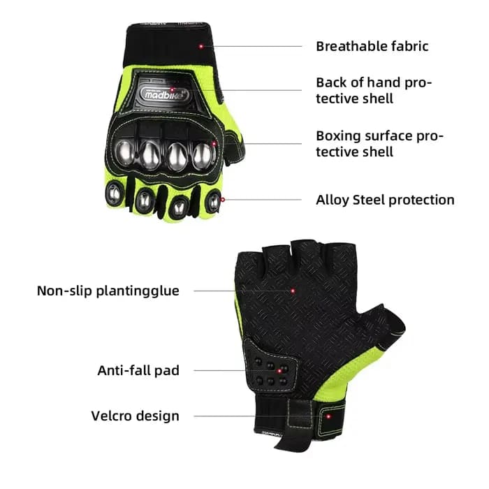 Motobike tricot Guantes unisexe hommes femmes moto été respirant équitation équipement de protection