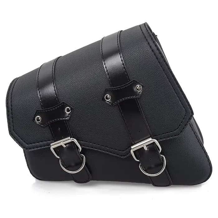 Sacs latéraux de moto, sacs à bagages noirs en PU pour Indian Scout Sixty Bobber, Honda Shadow Rebel