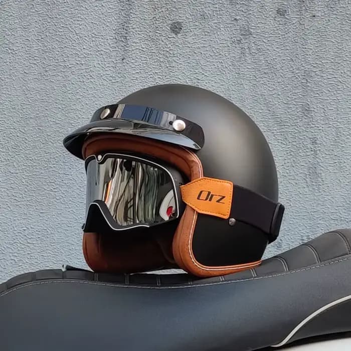 ORZ casque de moto 3/4 de haute qualité cascos para motos adapté aux hommes et aux femmes, petit cor