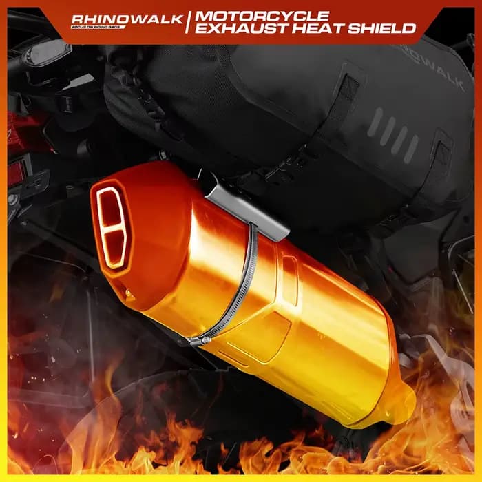 Rhinowalk – bouclier thermique pour tuyau d'échappement de moto, 1 ou 2 pièces, couvercle de protect