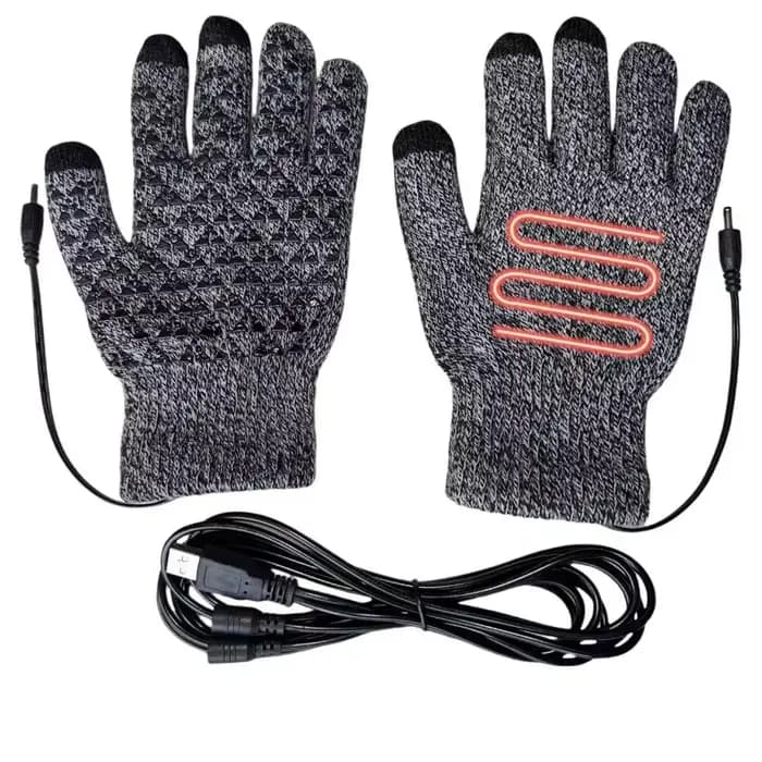 Gants chauffants USB rechargeables, chauffage automatique, écran tactile réglable, antidérapants, po