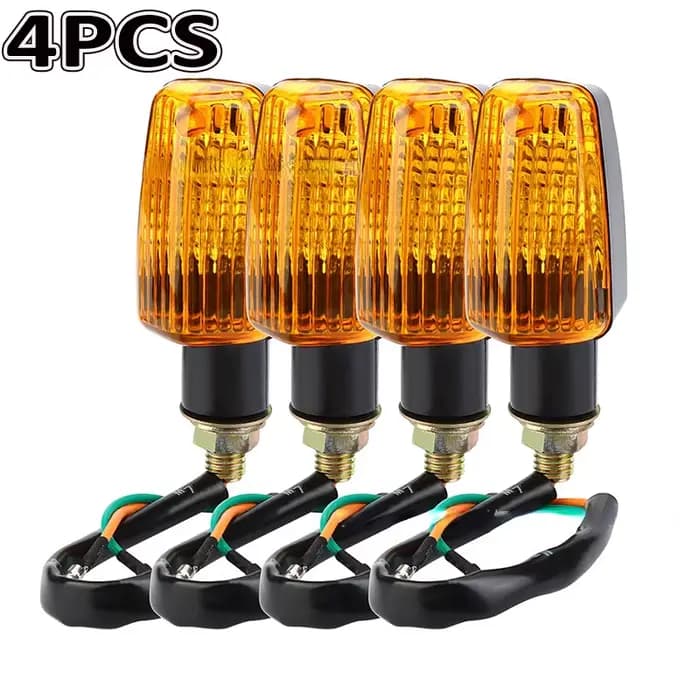 4 pièces universel moto Blub clignotant lampe clignotants clignotants Signal ambre vélo moto accesso