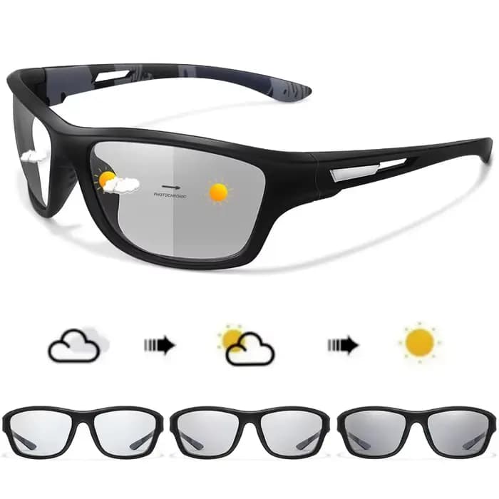 Lunettes de soleil photochromiques pour moto, pour hommes et femmes, pour cyclisme en plein air, con