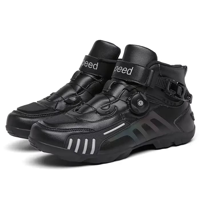    Homme moto bottes en plein air anti-dérapant Motocross course chaussures de sport hommes moto Pr