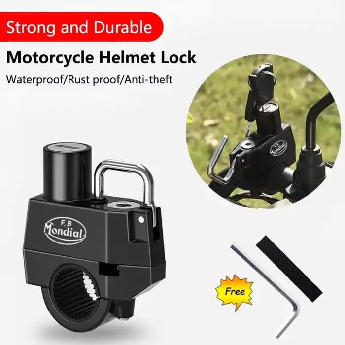 Serrure antivol pour casque de moto, sécurité pour guidon, verrouillage, équipement de cyclisme pour