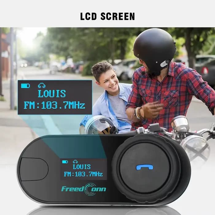 FreedConn T Com SC Bluetooth casque de moto Interphone casque écran LCD FM moto sans fil écouteur In