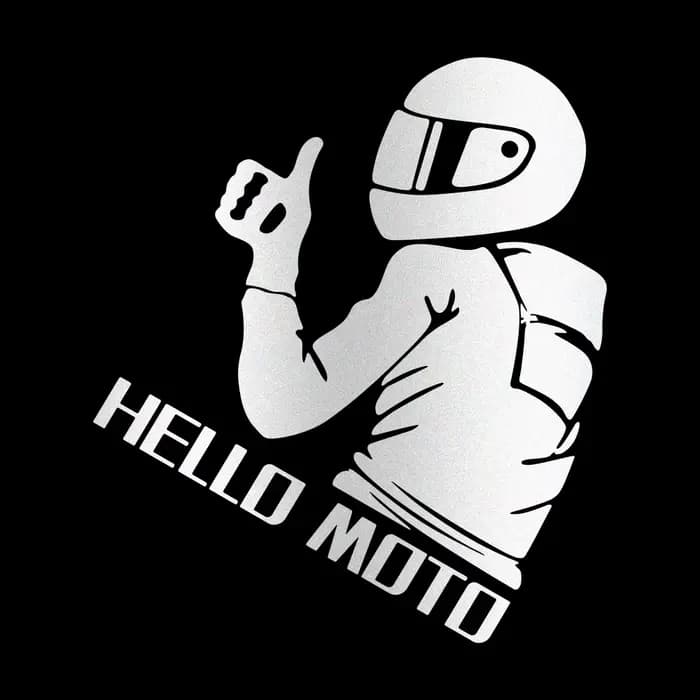 Autocollant de Moto Hello Moto réfléchissant, autocollant de réglage de Moto, Film vinyle imperméabl