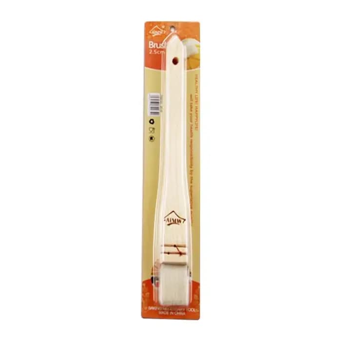 Pinceau à gâteau de lune avec manche en bois, brosse à huile en laine, accessoires de cuisson, outil