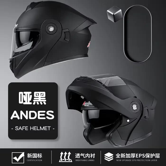 Casques de Moto universels Double visières casque rabattable modulaire casque intégral moto course c