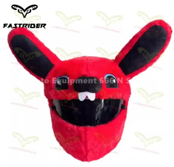 Housse de casque de moto mignonne avec des sequins en forme de lapin, décoration de casque de moto, 