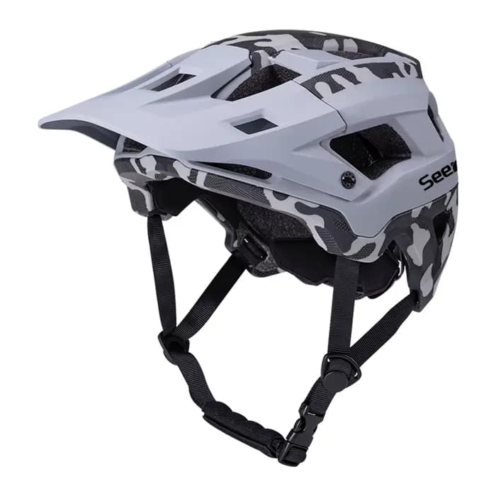 Casque de vélo de montagne Seeker Camouflage, léger et respirant, pour la conduite sur route, équipe