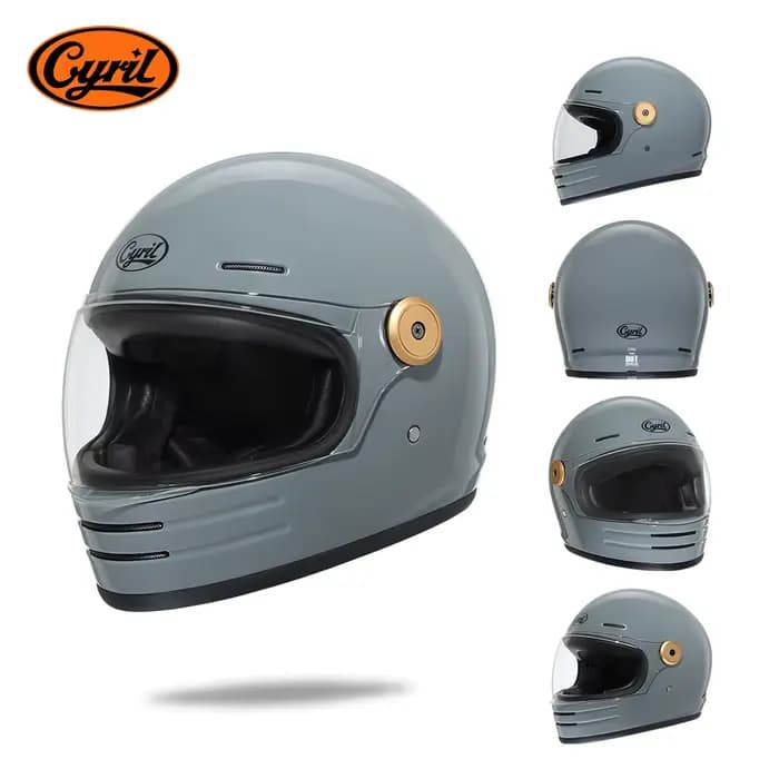 Casque de Moto intégral en Fiber de verre casques de Moto de motocross rétro légers pour adultes Cas
