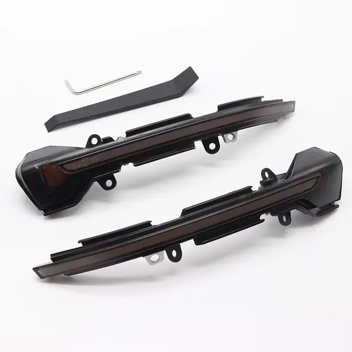 Clignotant LED noir à défilement dynamique, indicateur de miroir séquentiel, pour siège Ibiza 6F 201