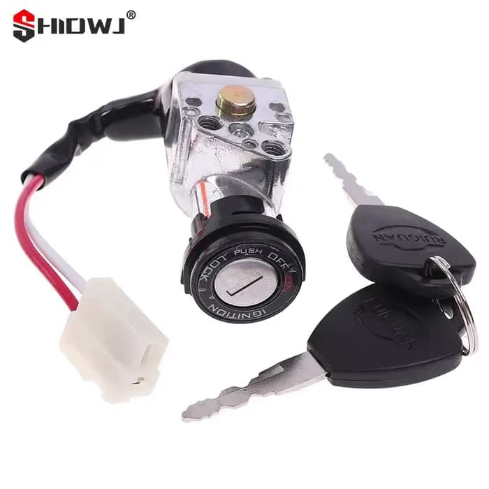 1set Universel Haute Performance Batterie Chargeur Serrure Avec 2 Clés Pour Moto Vélo Électrique Sco