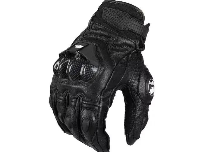 Gants de moto coupe-vent en cuir pour hommes, mitaines de motocross, protection de sécurité, écran t