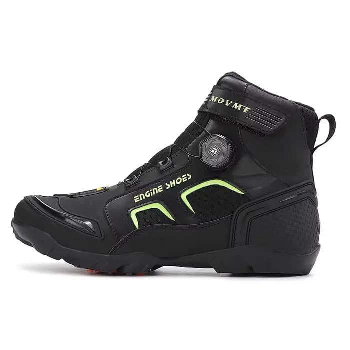 Bottes de moto en cuir pour hommes, respirantes, antidérapantes, résistantes à l'usure, chaussures d