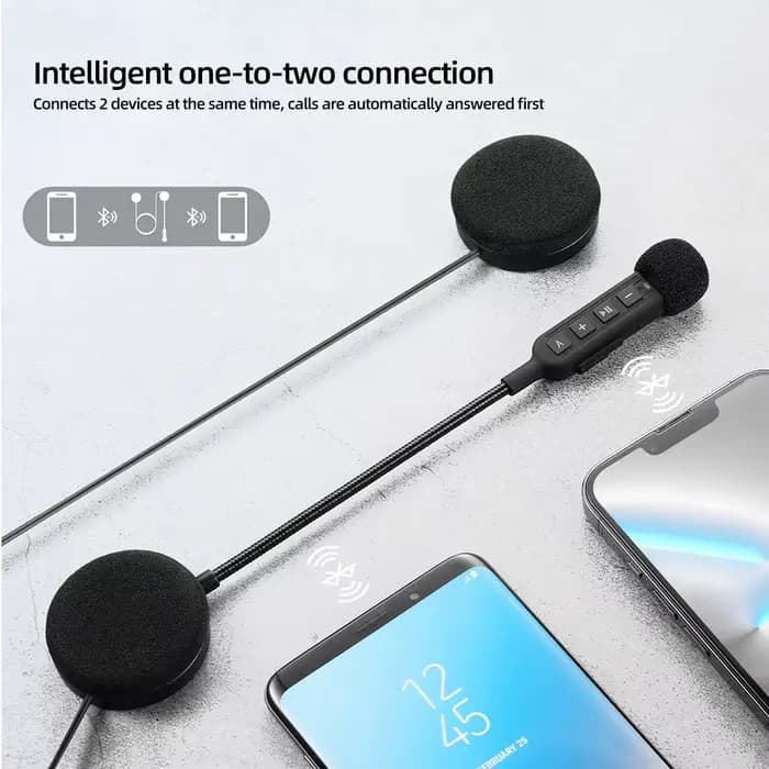 BT30S casque de moto casque Bluetooth 5.3 sans fil écouteur mains libres Kit d'appel stéréo pour cav