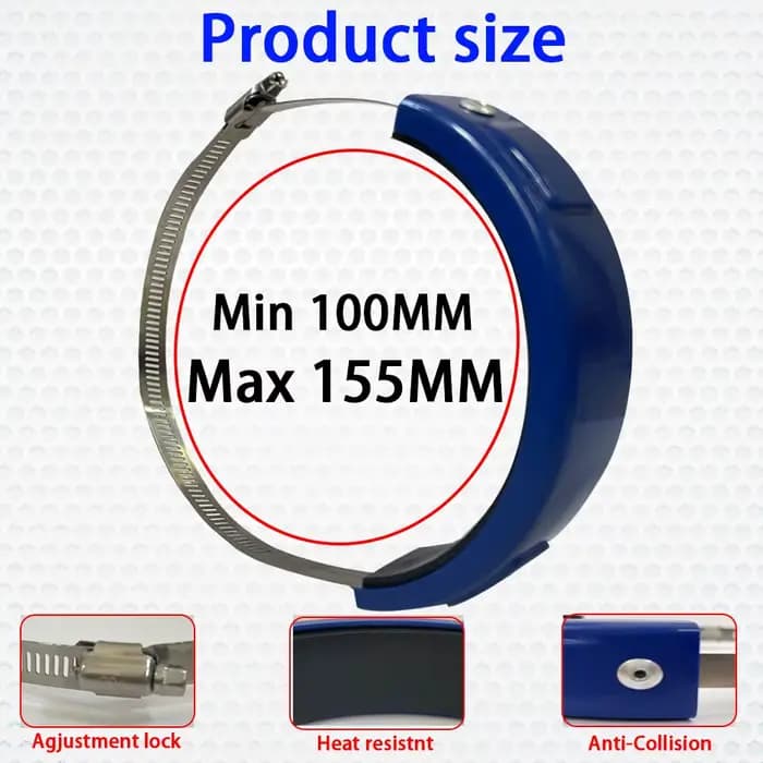 Accessoires de moto de haute qualité 100-155mm, protecteur d'échappement rond universel, anneaux de 