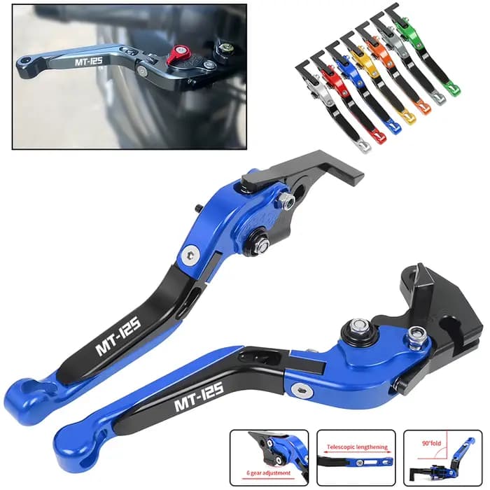 Accessoires de moto leviers d'embrayage de frein pliants réglables poignées extensibles levier pour 