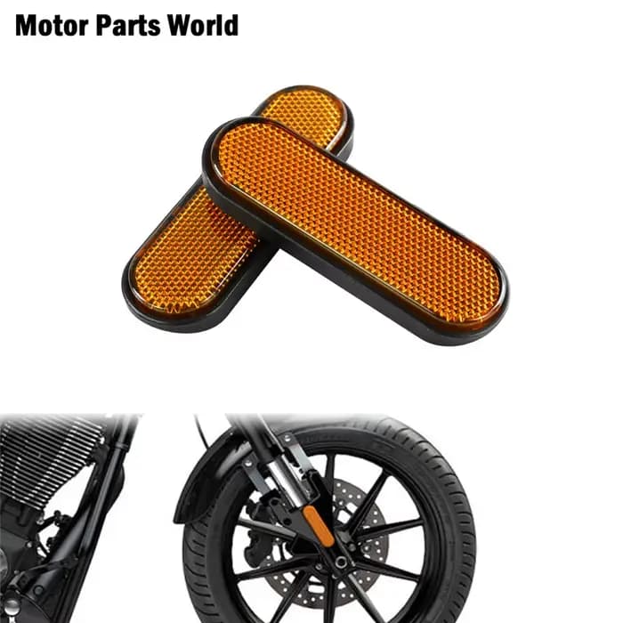Couvercle réflecteur de jambe de fourche avant de moto, 2 pièces, autocollant jaune pour Victory Jud