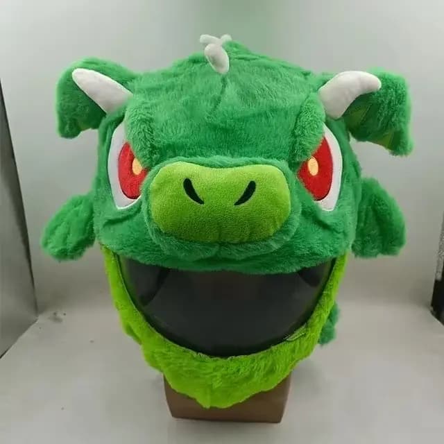 Juste de protection de casque de moto, équipement de sauna vert, housse de lapin de dessin animé, pe