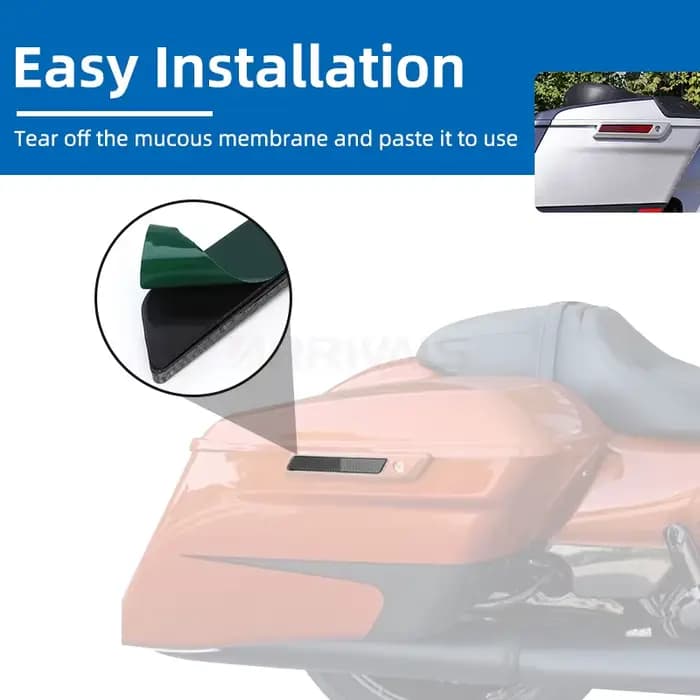 Couvercle de loquet de sacoche rigide pour réflecteur de moto, en plastique ABS pour Harley Touring 