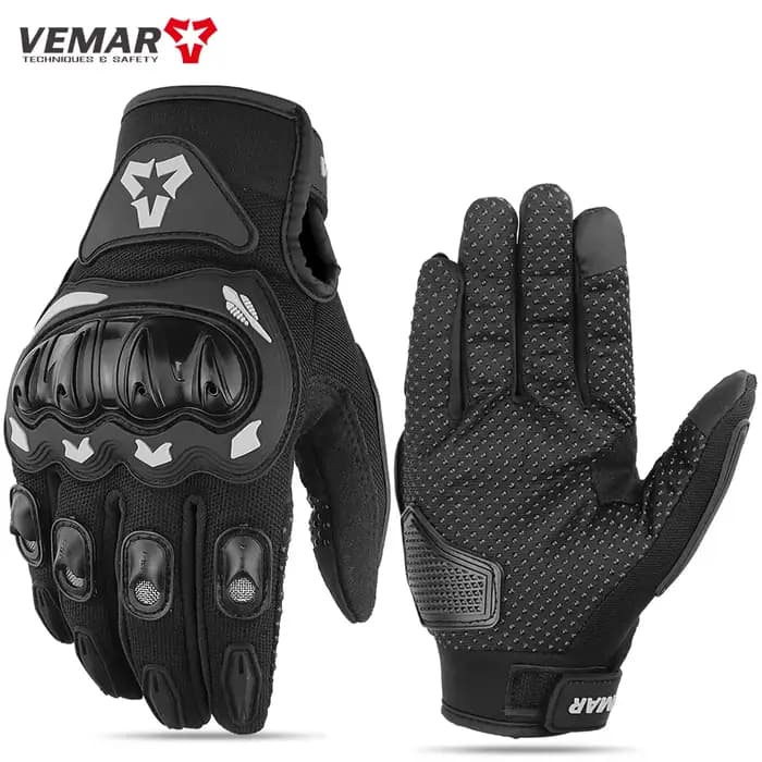 Gants de moto d'été hommes femmes doigt complet écran tactile gants de course de Motocross moto vélo