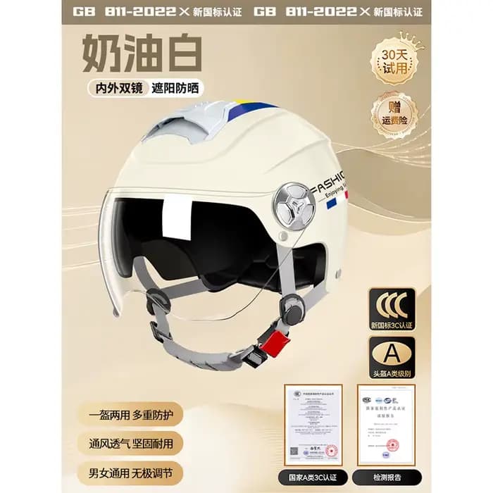 Casques de moto électriques d'été pour hommes et femmes, demi-casques de protection solaire pour vél