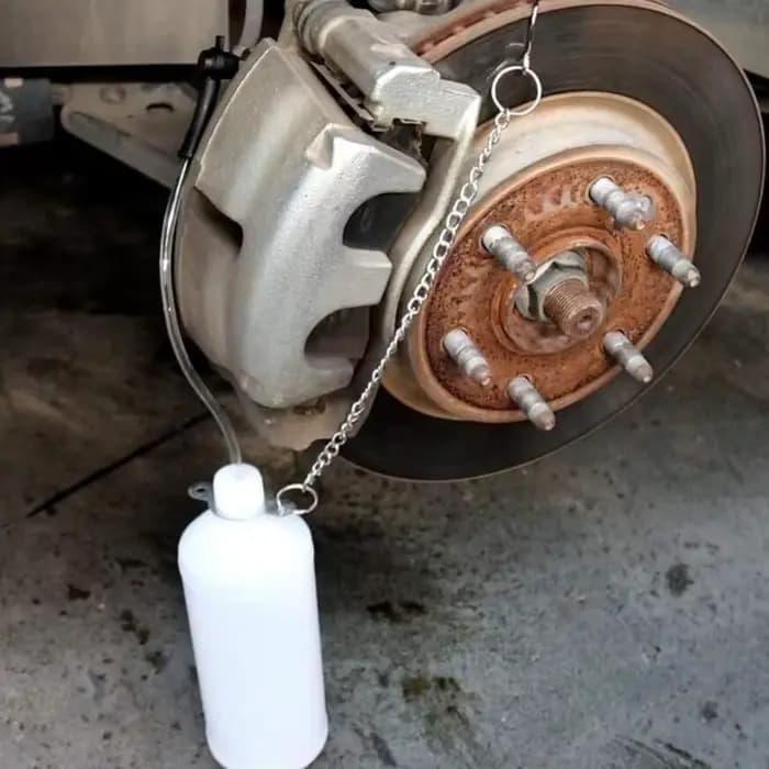 Purger de frein manuel avec extracteur de liquide de frein 1L et tuyau de 60cm – Outil de vidange d'