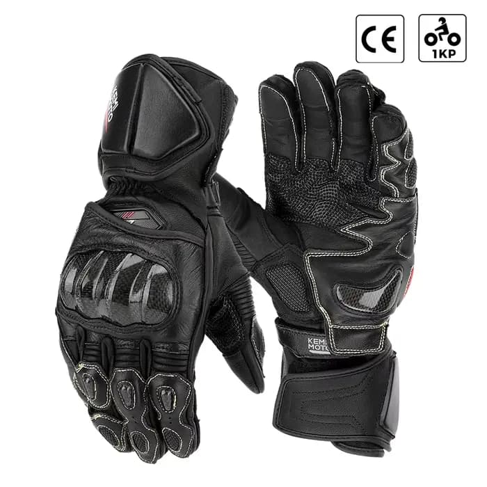 KEMIMOTO – gants de moto en cuir pour hommes, gants de course à manches longues, protection des join