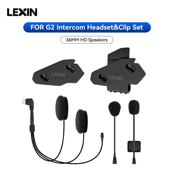 LEXIN-G2 moto Interphone casque et Clip accessoires pour casque complet/demi Interphone prise casque