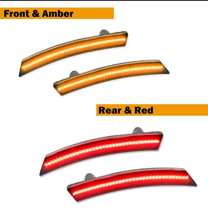 Feux de position latéraux LED avant ambre arrière rouge / Lampes de garde-boue pour MINI Cooper R50 