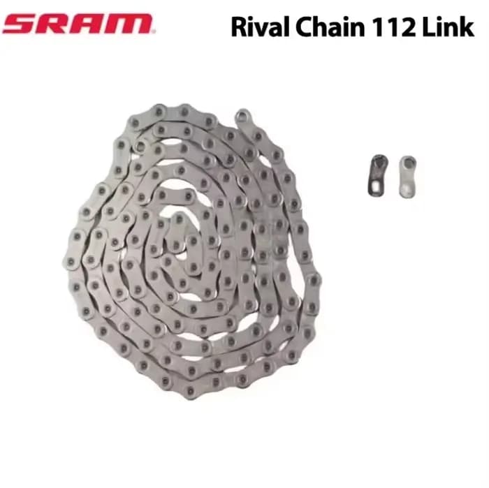 Chaîne Sram Rival 12s 112 maillons argentée, à connexion rapide, pour vélos de route 1x et 2x eTap A