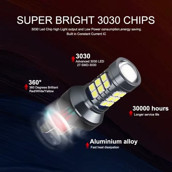 NLpearl 2x T20 LED 7440 WY21W W21W ampoule LED 7443 W21/5W Led T20 Super lumineux 3030SMD feu de rec