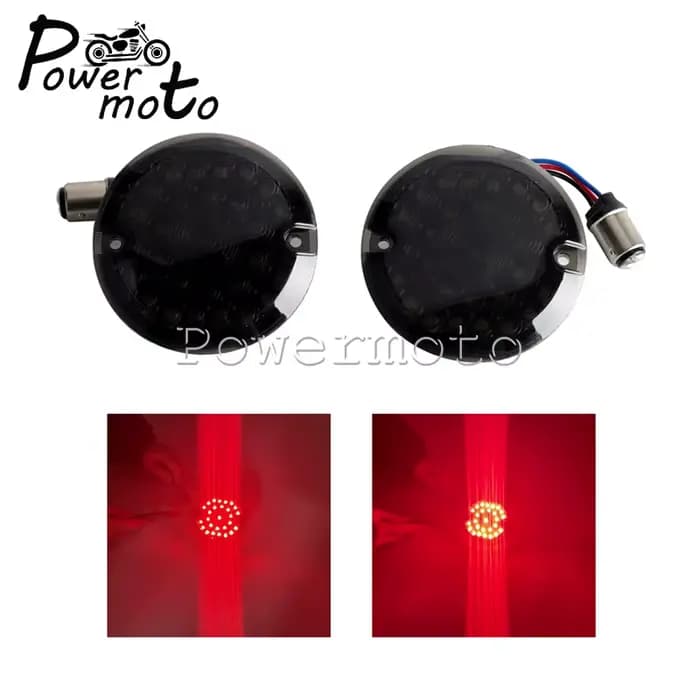Clignotants LED avant et arrière de 3 1/4 pouces, indicateur pour Harley Heritage Softail Electra Gl