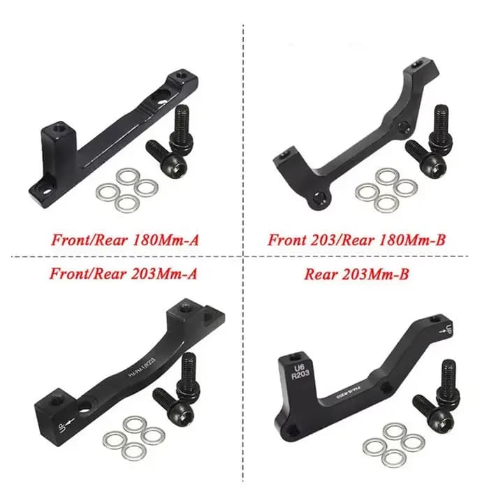 Adaptateur d'étrier de vtt PM/IS avant arrière 180/203mm, Rotors de frein à disque de vélo, adaptate
