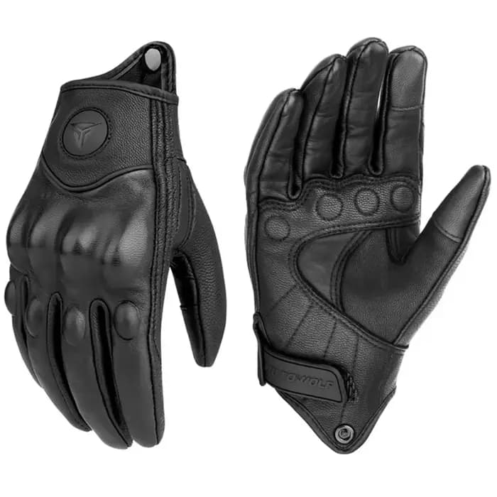 Gants de moto pour hommes et femmes, en cuir, en carbone, pour cyclisme, hiver, moto, motocross, ATV